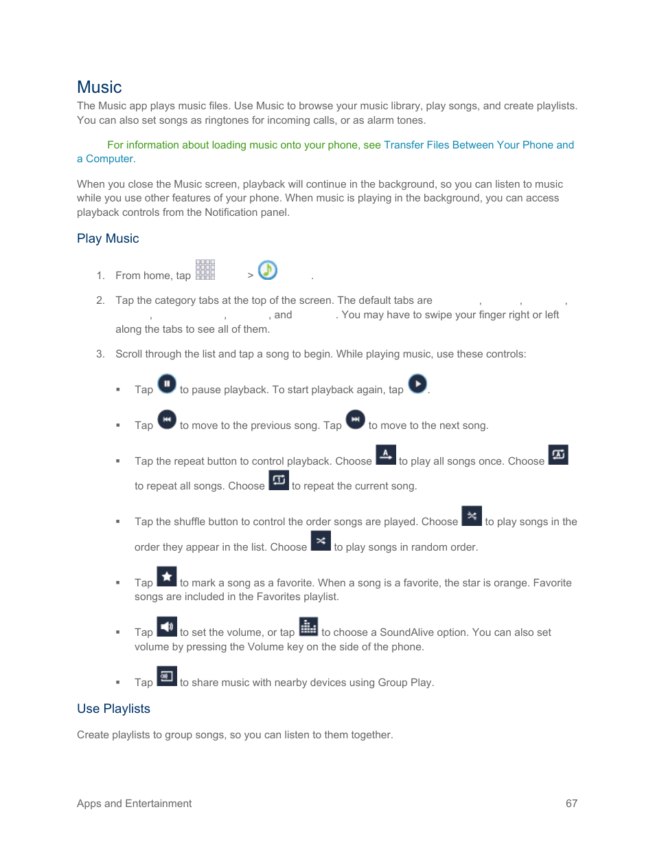 Music | Samsung SM-G900PZWASPR User Manual | Page 79 / 208