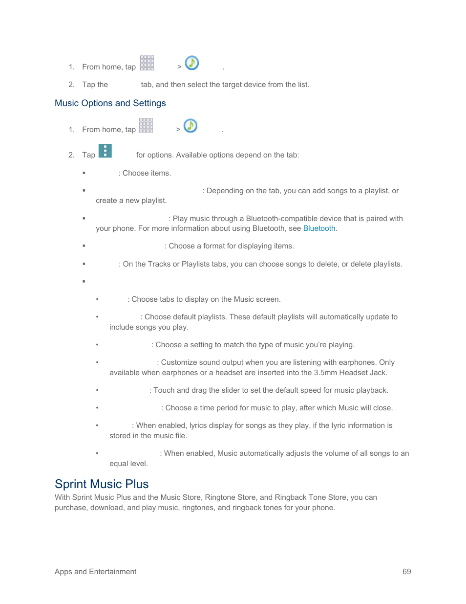 Sprint music plus | Samsung SM-G900PZWASPR User Manual | Page 81 / 208