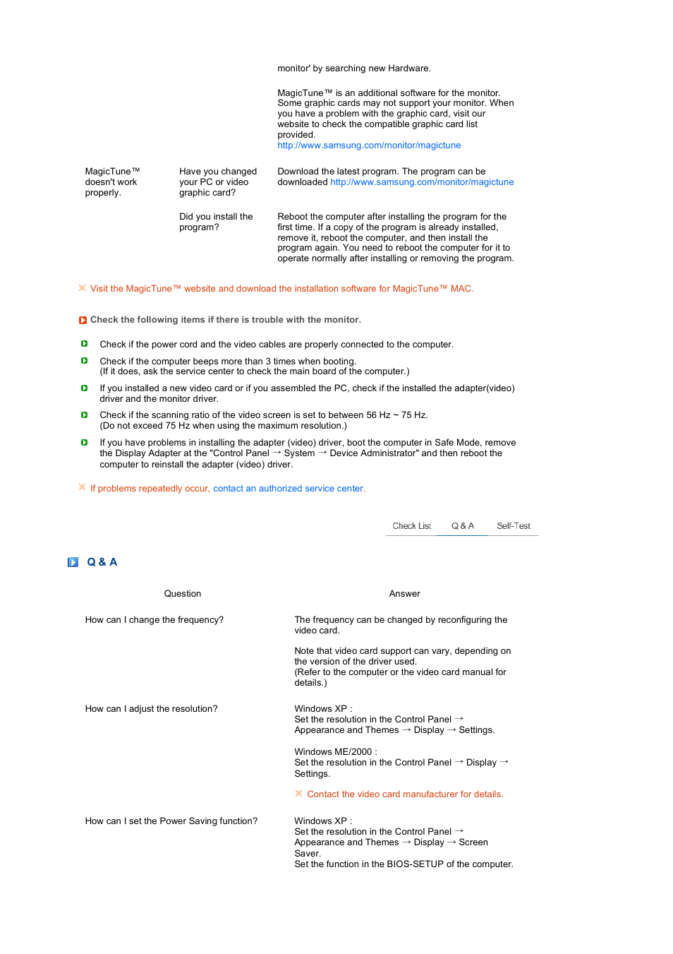 Q & a | Samsung LS17PENSF-XBM User Manual | Page 39 / 50