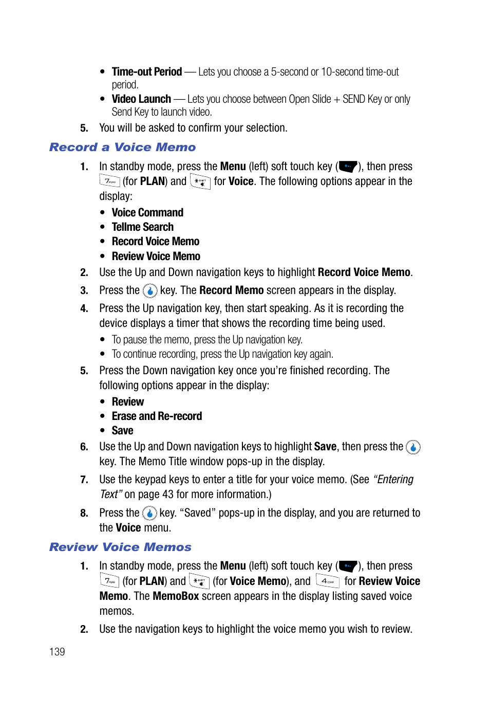 Record a voice memo, Review voice memos | Samsung SPH-A523HBASKE User Manual | Page 142 / 187