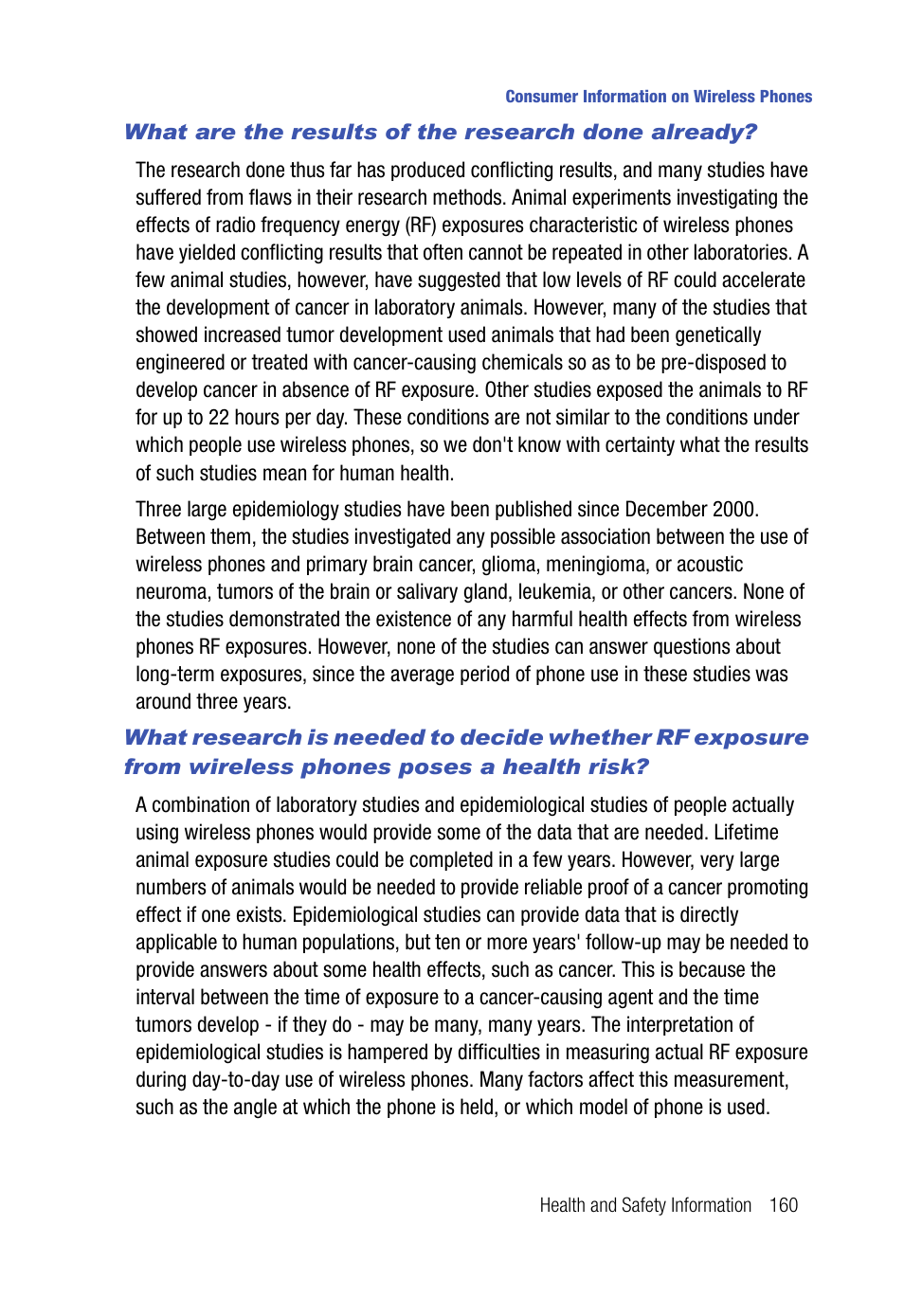 What are the results of the research done already | Samsung SPH-A523HBASKE User Manual | Page 163 / 187