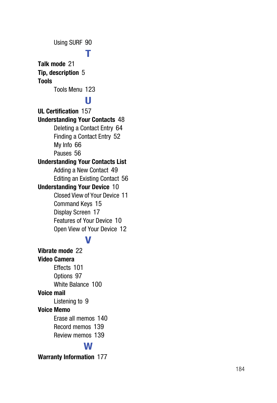 Samsung SPH-A523HBASKE User Manual | Page 187 / 187