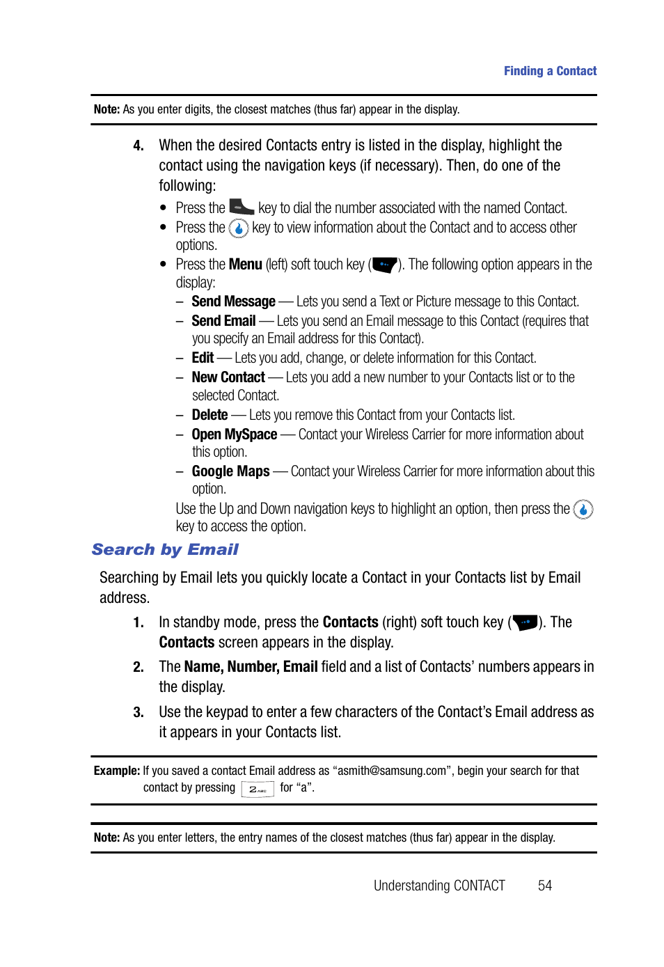 Search by email | Samsung SPH-A523HBASKE User Manual | Page 57 / 187