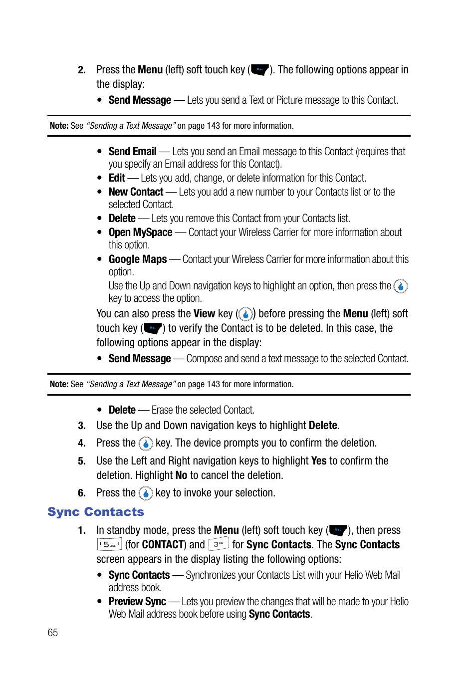 Sync contacts | Samsung SPH-A523HBASKE User Manual | Page 68 / 187