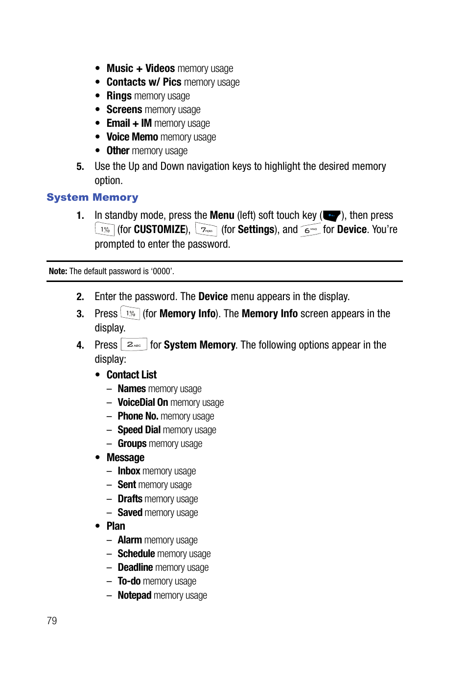 System memory | Samsung SPH-A523HBASKE User Manual | Page 82 / 187