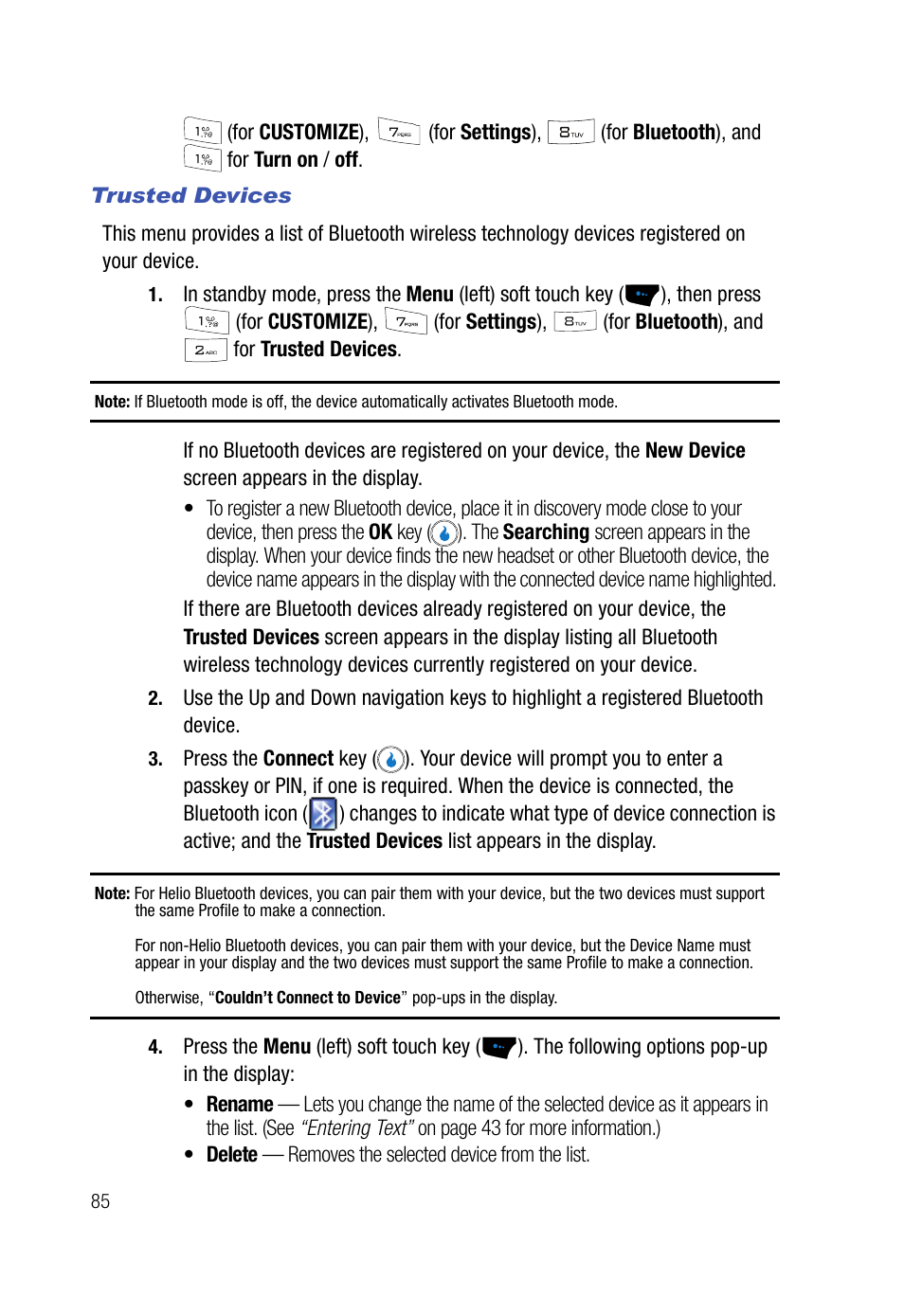 Trusted devices | Samsung SPH-A523HBASKE User Manual | Page 88 / 187