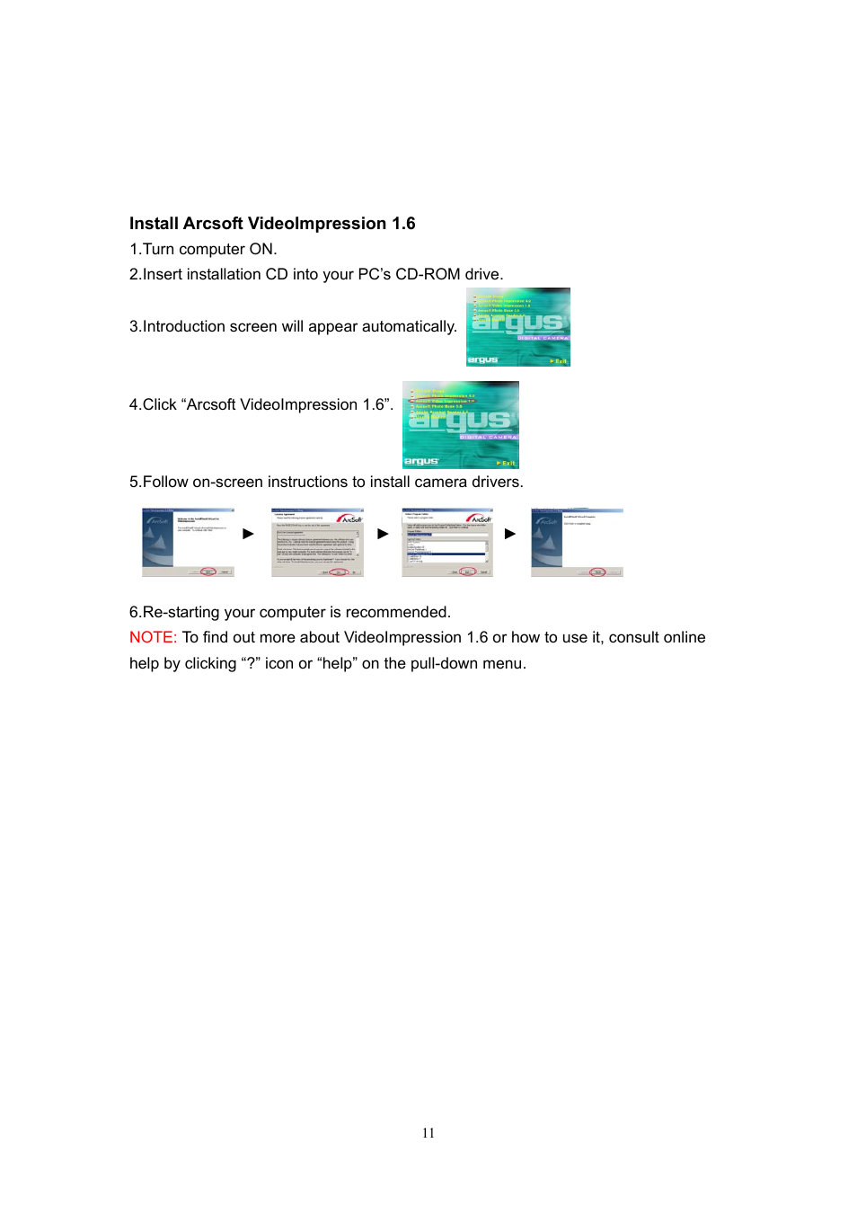 Argus Camera DC1540 User Manual | Page 12 / 17