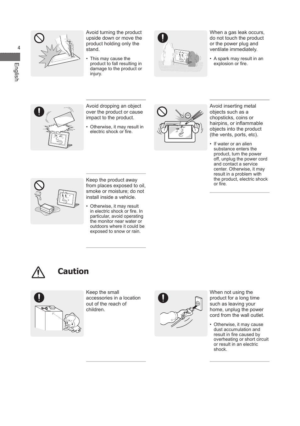 경고 주의 경고 주의, Caution | Samsung LP07TSLSBT-ZA User Manual | Page 5 / 13