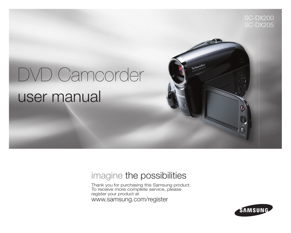 Samsung SC-DX205-XAA User Manual | 147 pages