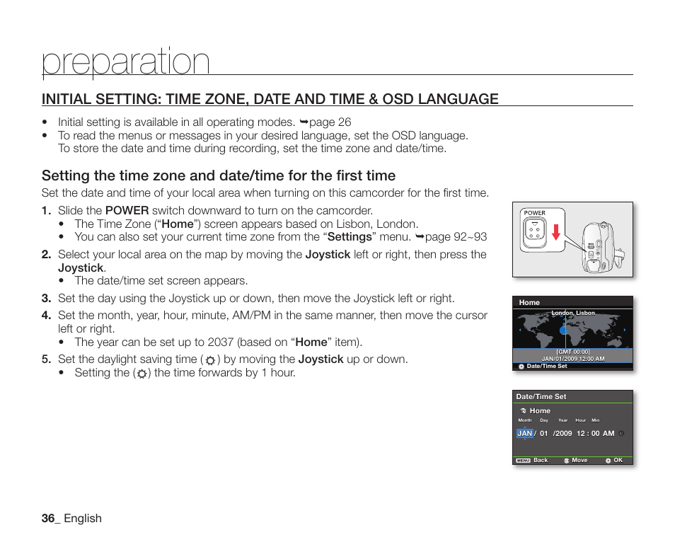 Preparation | Samsung SC-DX205-XAA User Manual | Page 50 / 147