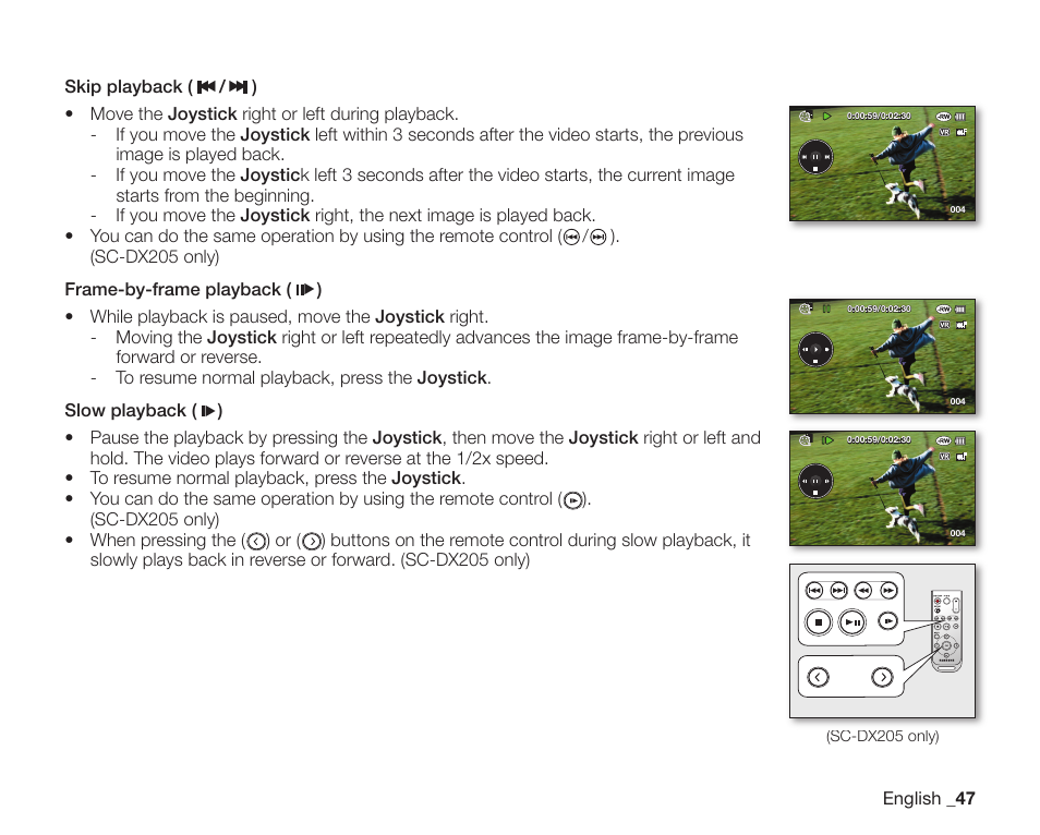 Samsung SC-DX205-XAA User Manual | Page 61 / 147