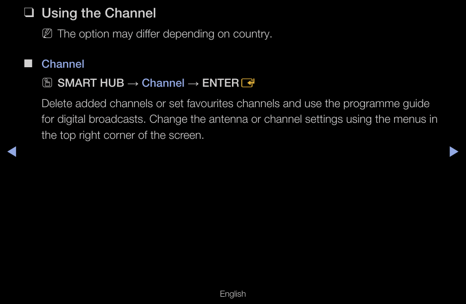 Using the channel | Samsung UN55D6000SFXZA User Manual | Page 12 / 318