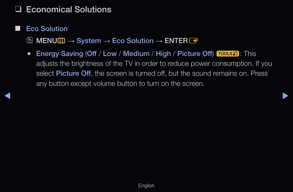 Economical solutions | Samsung UN55D6000SFXZA User Manual | Page 136 / 318