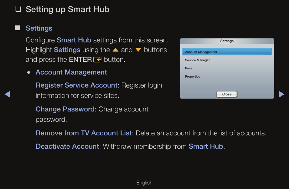 Setting up smart hub | Samsung UN55D6000SFXZA User Manual | Page 183 / 318