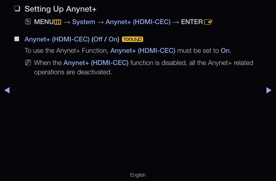 Setting up anynet | Samsung UN55D6000SFXZA User Manual | Page 217 / 318