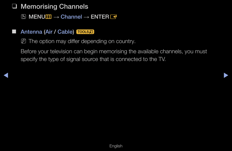 Memorising channels | Samsung UN55D6000SFXZA User Manual | Page 24 / 318