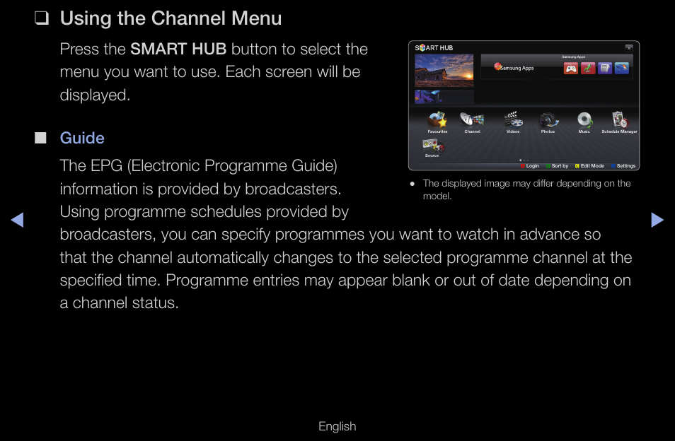 Using the channel menu, English | Samsung UN55D6000SFXZA User Manual | Page 4 / 318