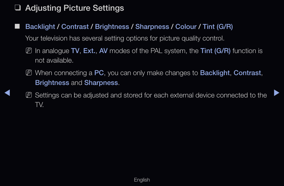 Adjusting picture settings | Samsung UN55D6000SFXZA User Manual | Page 56 / 318