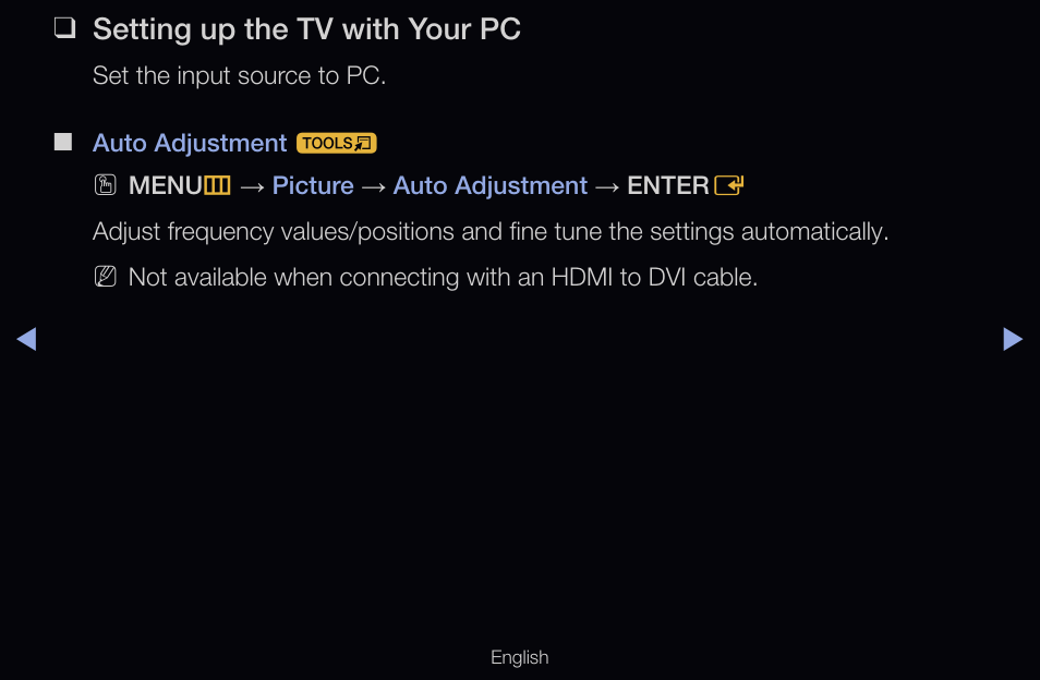 Setting up the tv with your pc | Samsung UN55D6000SFXZA User Manual | Page 74 / 318