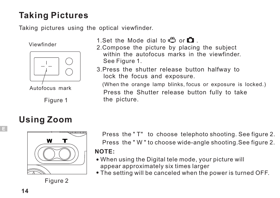 Taking pictures, Using zoom | Argus Camera DC3550 User Manual | Page 18 / 89