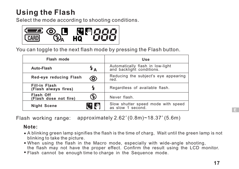 Using the flash | Argus Camera DC3550 User Manual | Page 21 / 89