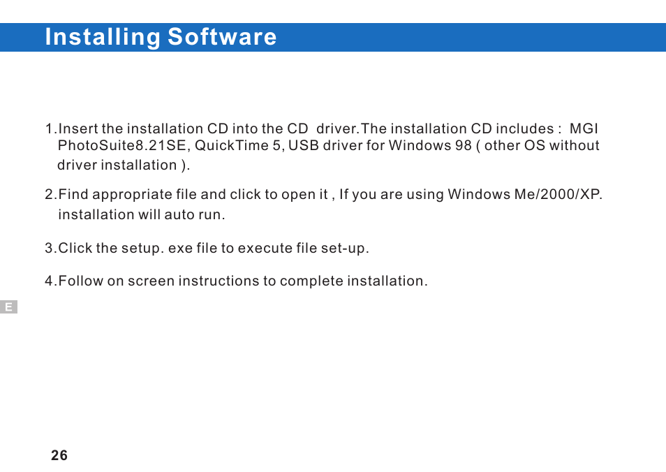 Installing software | Argus Camera DC3550 User Manual | Page 30 / 89