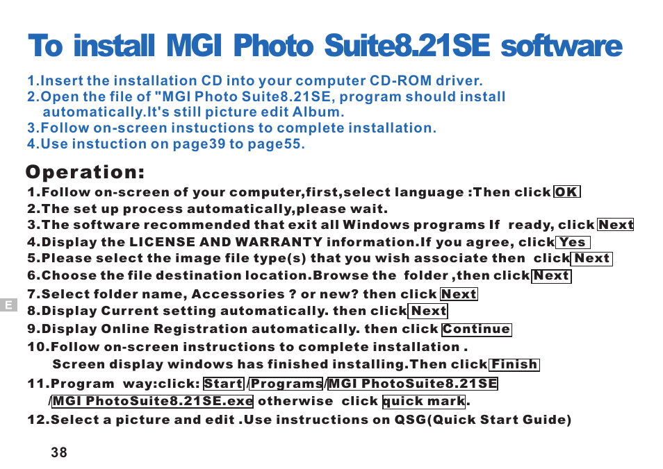 Operation | Argus Camera DC3550 User Manual | Page 42 / 89