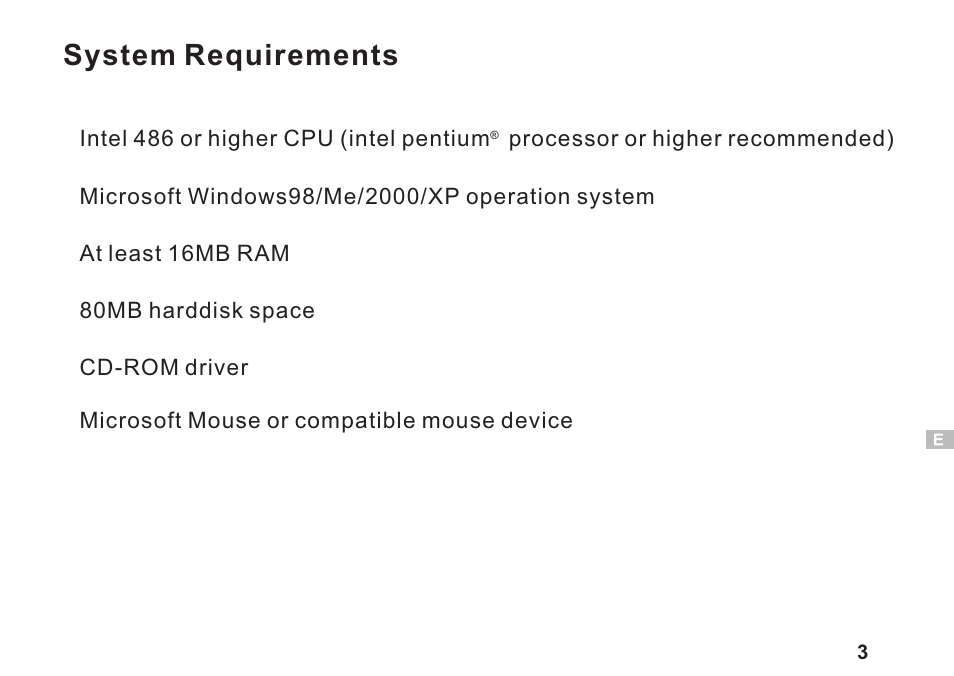 System requirements | Argus Camera DC3550 User Manual | Page 7 / 89