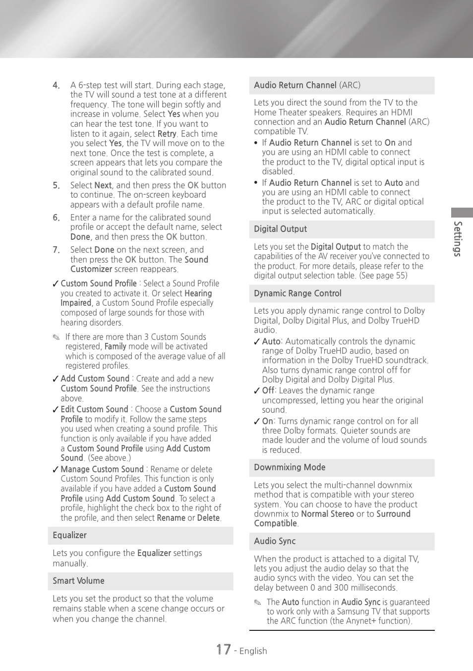 Samsung HT-H6500WM-ZA User Manual | Page 17 / 63