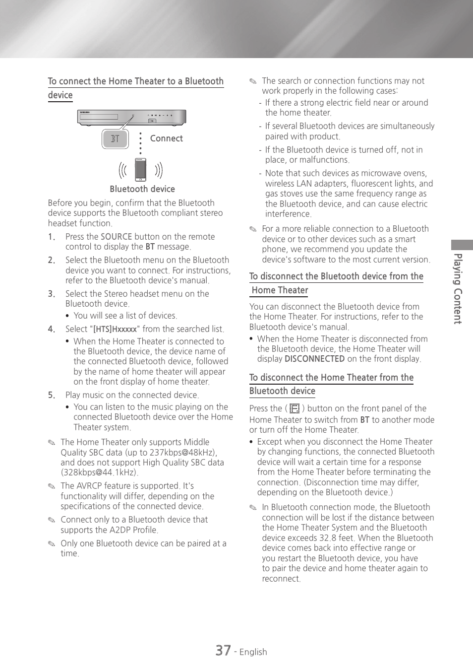 Samsung HT-H6500WM-ZA User Manual | Page 37 / 63