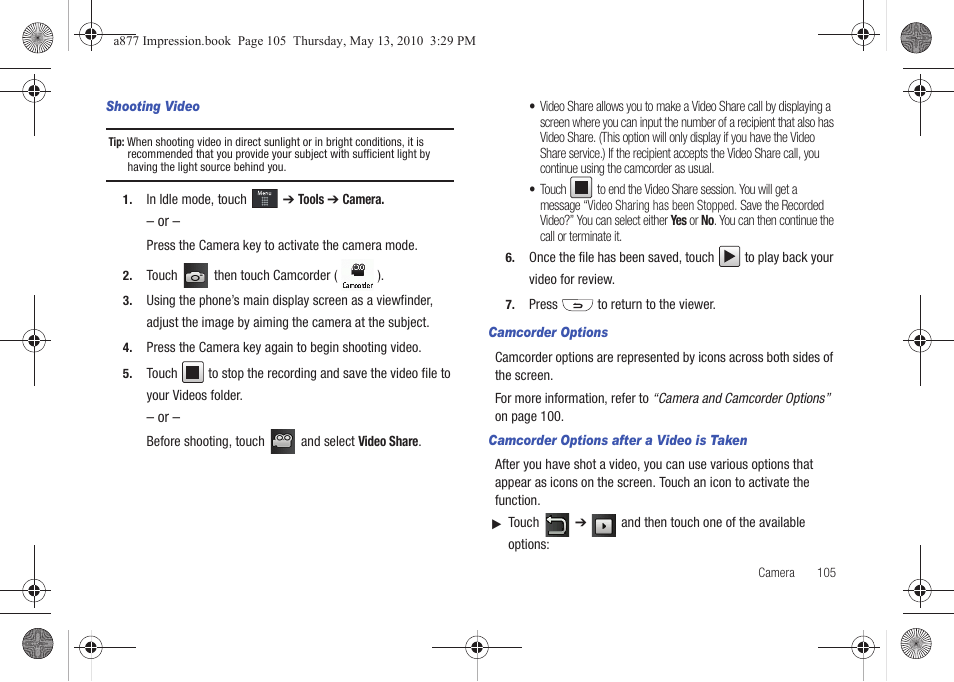 Samsung SGH-A877RBZATT User Manual | Page 109 / 230