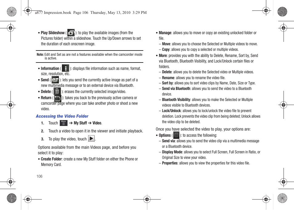 Samsung SGH-A877RBZATT User Manual | Page 110 / 230