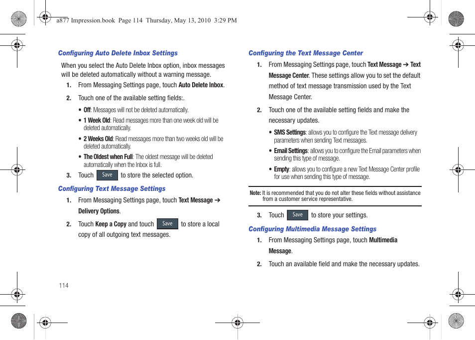 Samsung SGH-A877RBZATT User Manual | Page 118 / 230