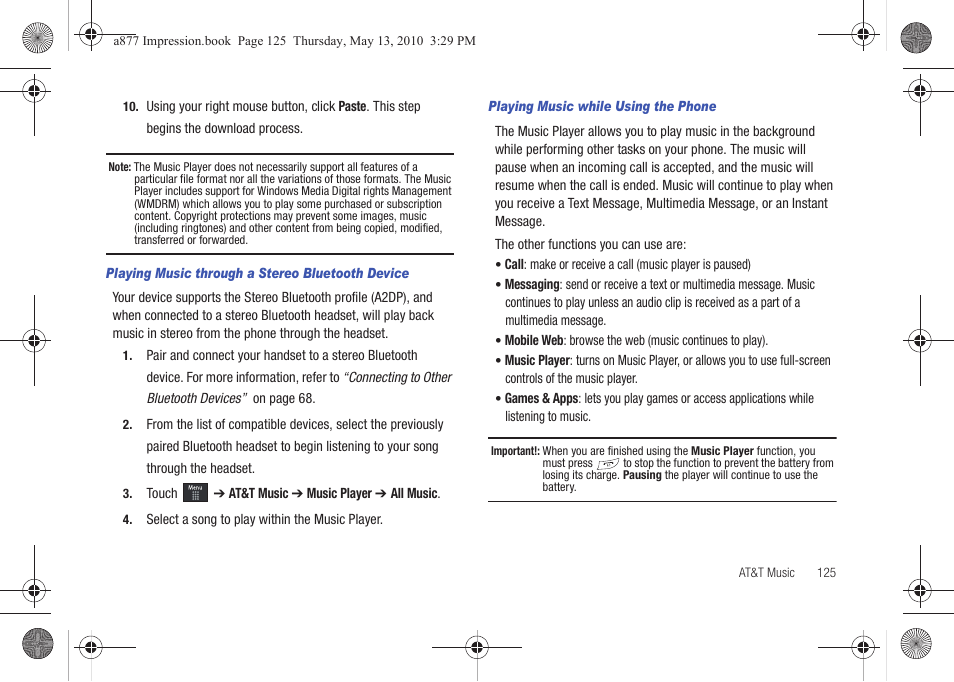 Samsung SGH-A877RBZATT User Manual | Page 129 / 230