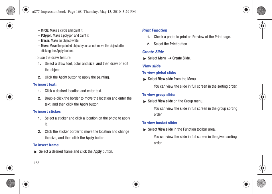 Samsung SGH-A877RBZATT User Manual | Page 172 / 230