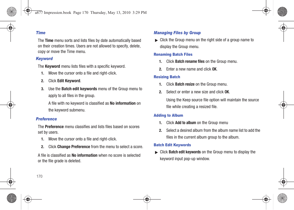 Samsung SGH-A877RBZATT User Manual | Page 174 / 230