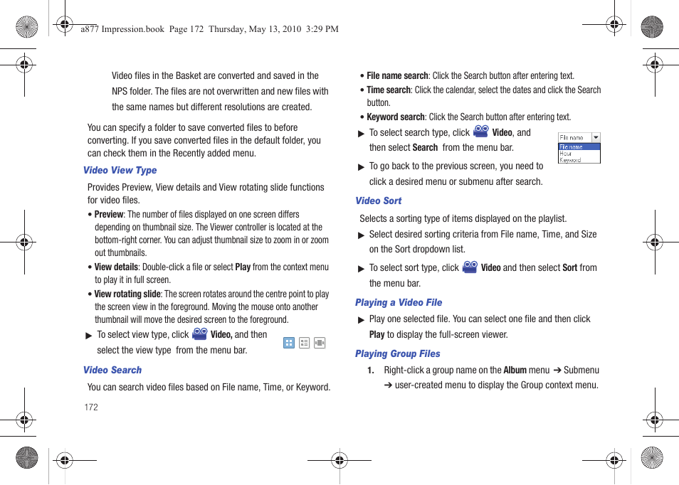 Samsung SGH-A877RBZATT User Manual | Page 176 / 230