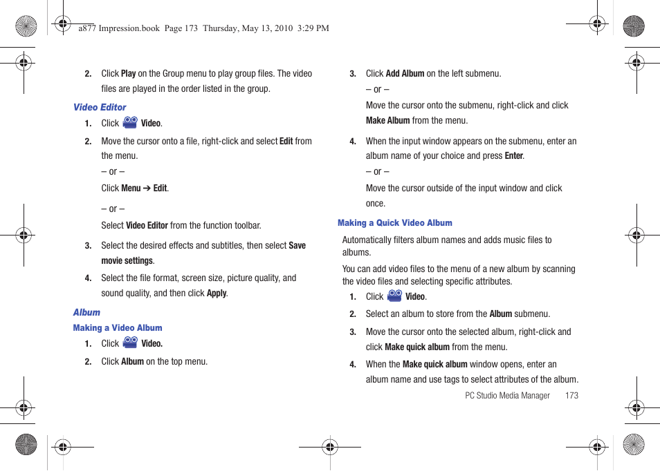 Samsung SGH-A877RBZATT User Manual | Page 177 / 230