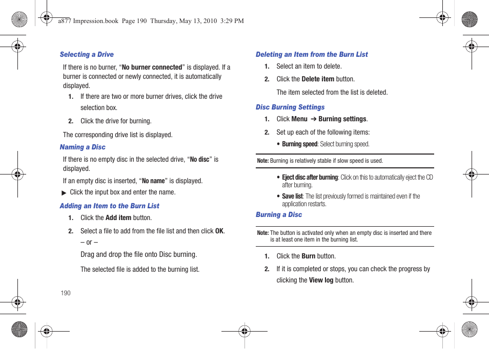 Samsung SGH-A877RBZATT User Manual | Page 194 / 230