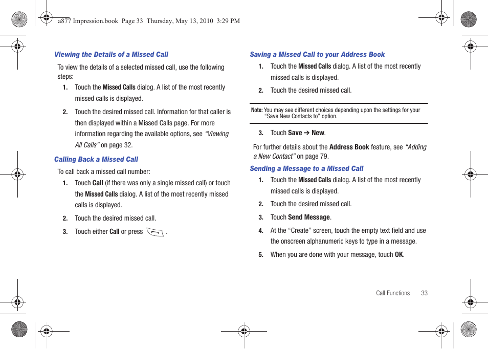 Samsung SGH-A877RBZATT User Manual | Page 37 / 230