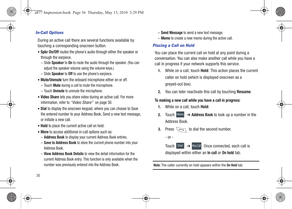 Samsung SGH-A877RBZATT User Manual | Page 40 / 230
