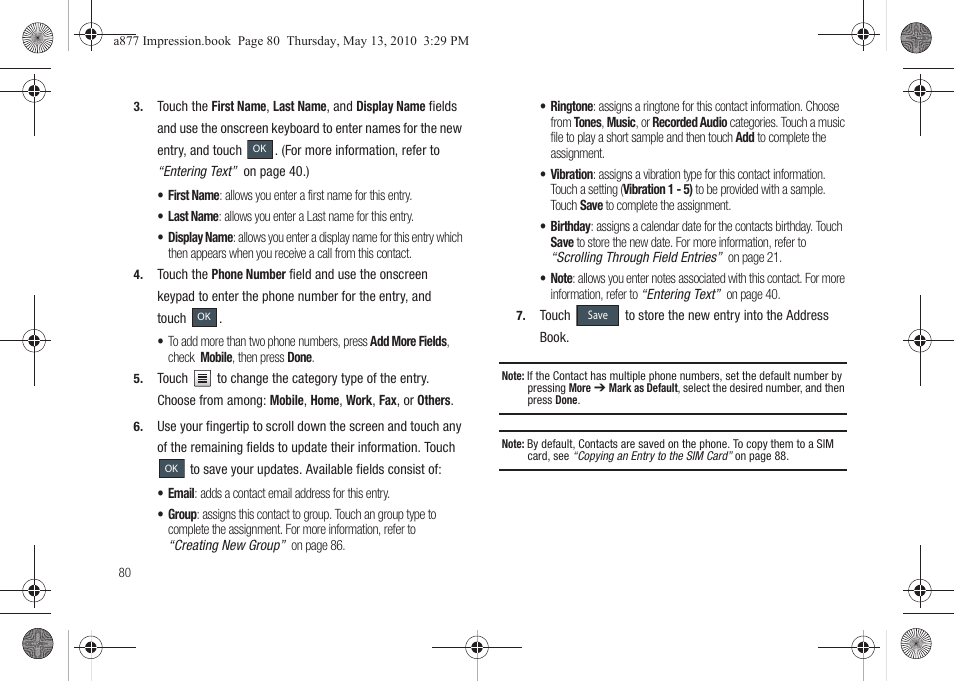 Samsung SGH-A877RBZATT User Manual | Page 84 / 230