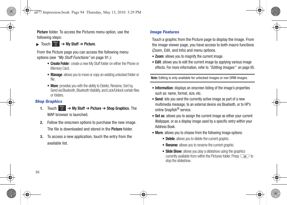 Samsung SGH-A877RBZATT User Manual | Page 98 / 230