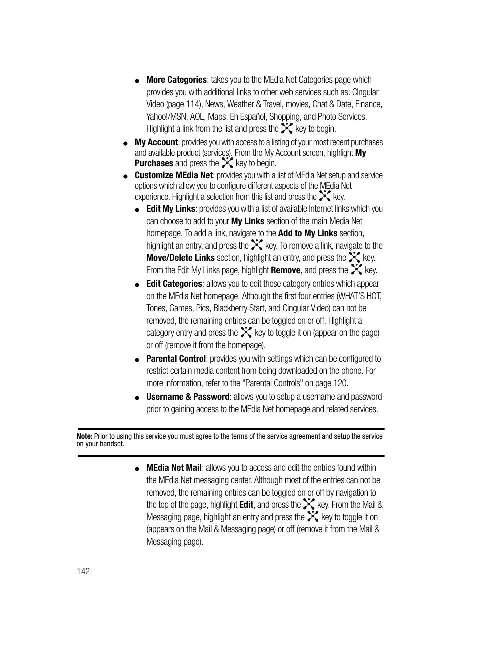 Samsung SGH-A707DAACIN User Manual | Page 142 / 177