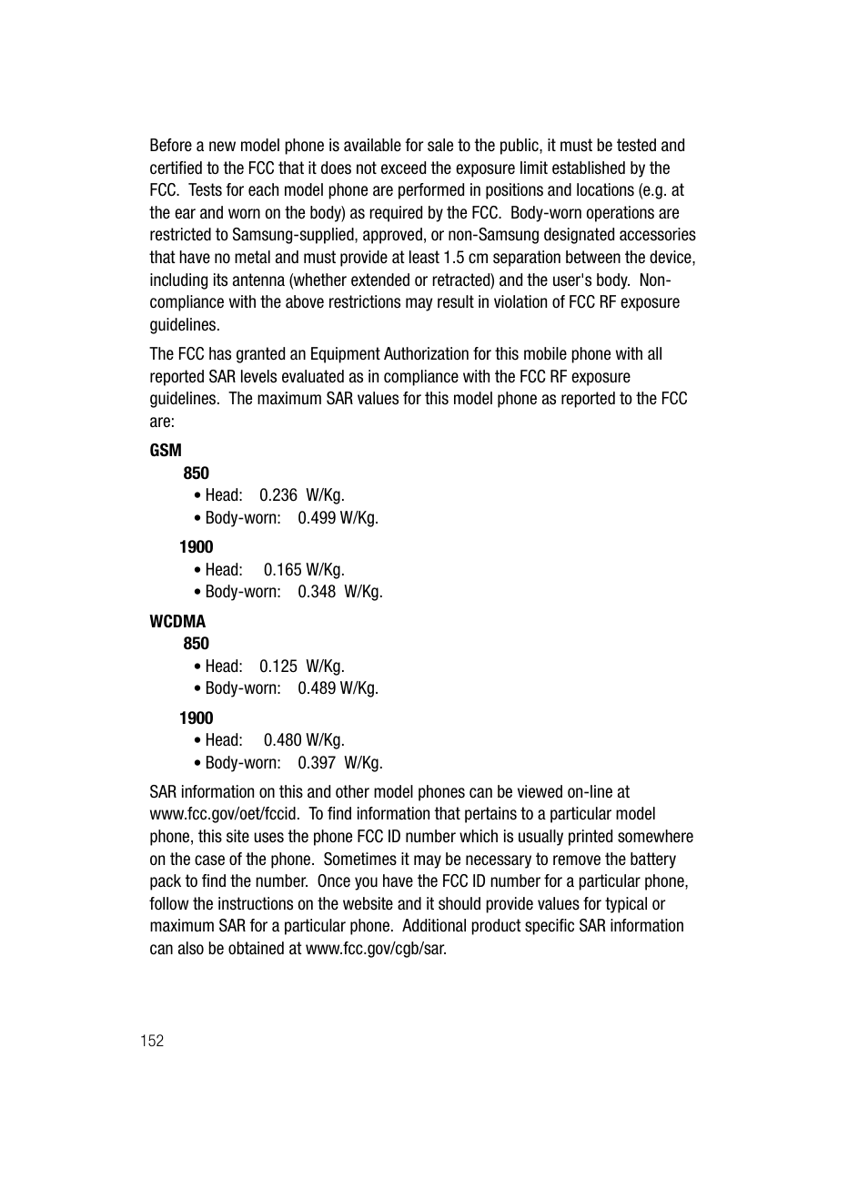 Samsung SGH-A707DAACIN User Manual | Page 152 / 177