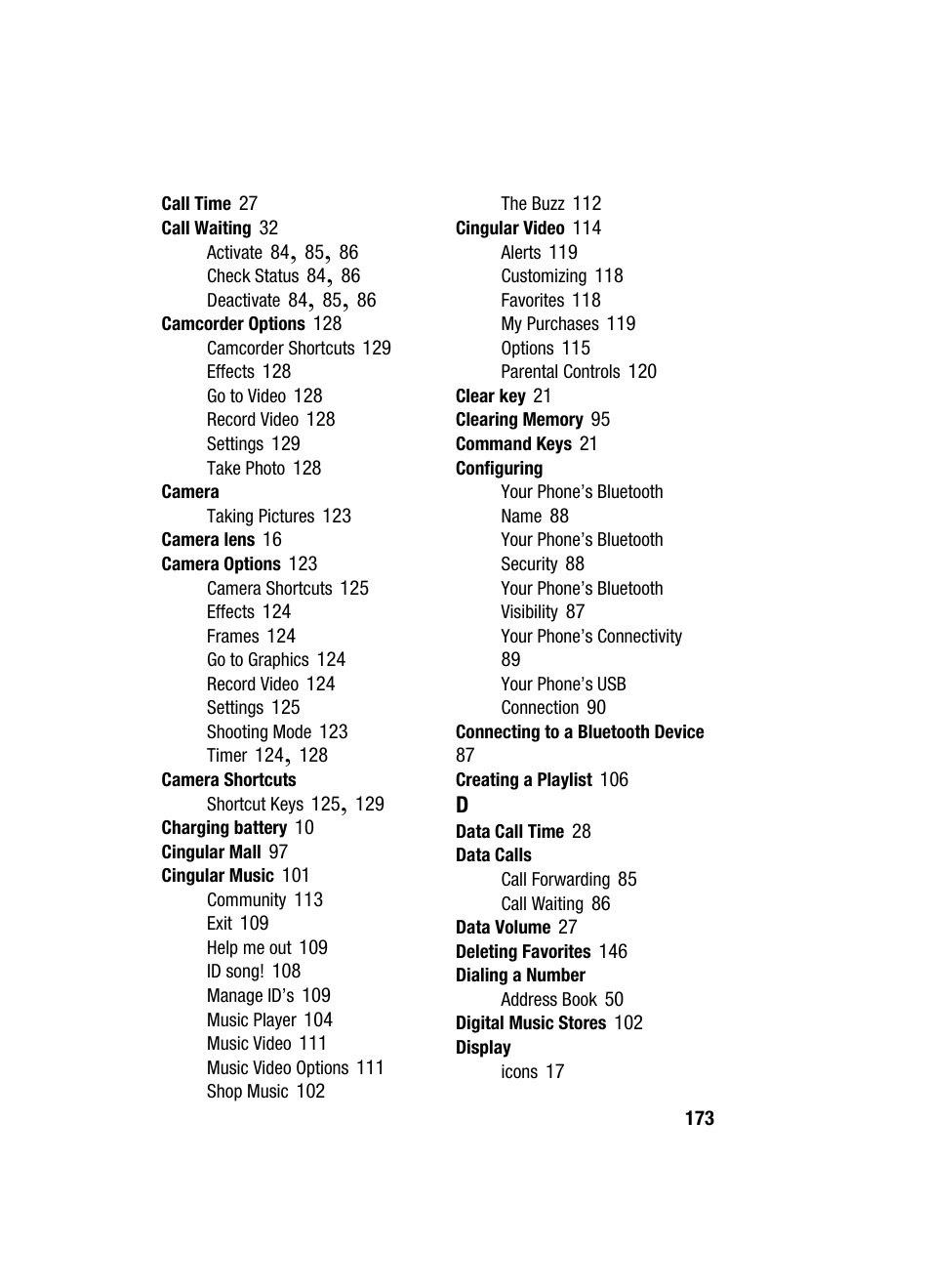 Samsung SGH-A707DAACIN User Manual | Page 173 / 177