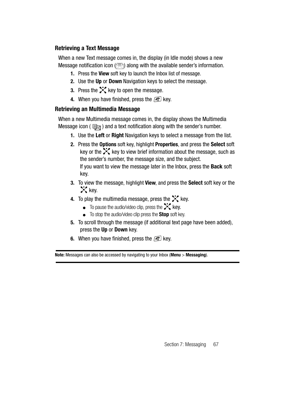 Samsung SGH-A707DAACIN User Manual | Page 67 / 177