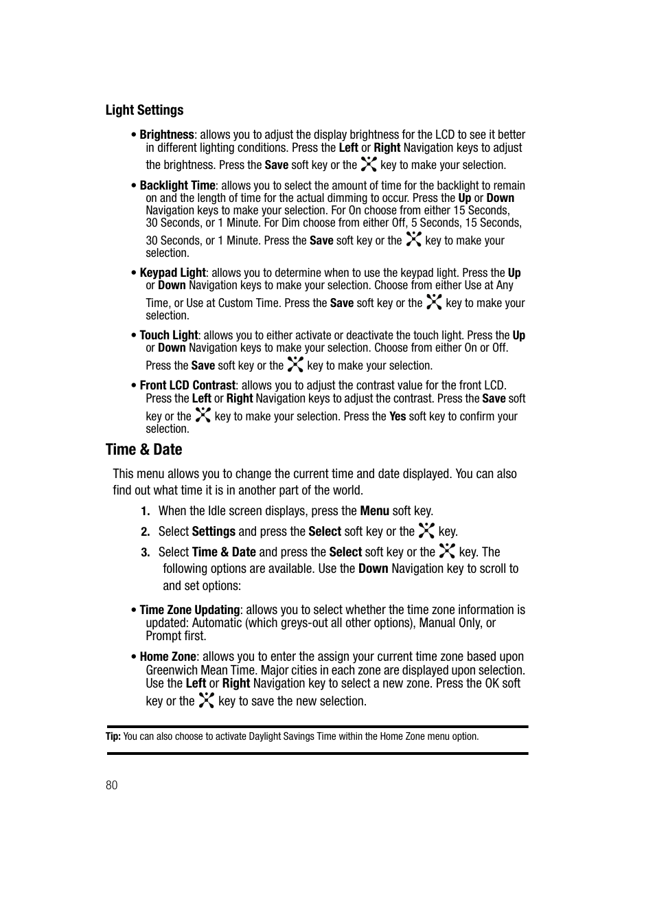 Time & date | Samsung SGH-A707DAACIN User Manual | Page 80 / 177