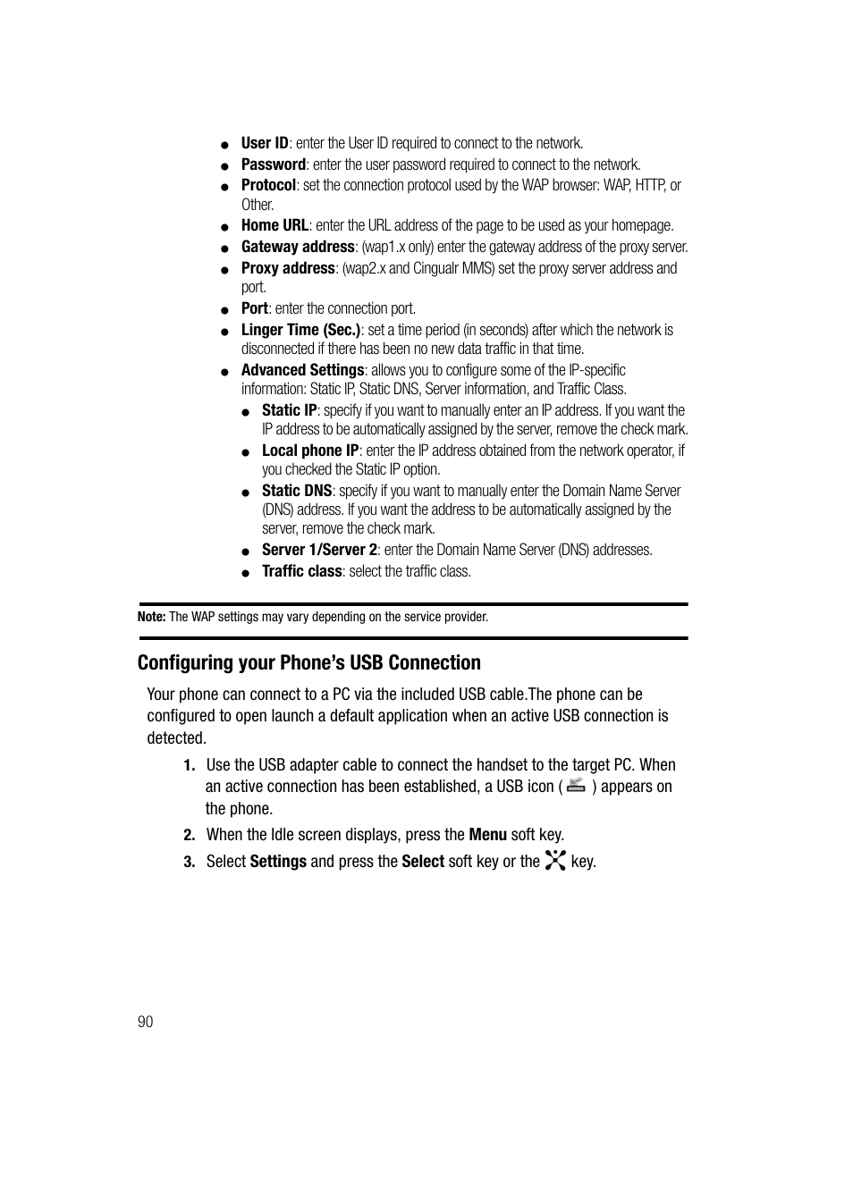 Configuring your phone’s usb connection | Samsung SGH-A707DAACIN User Manual | Page 90 / 177