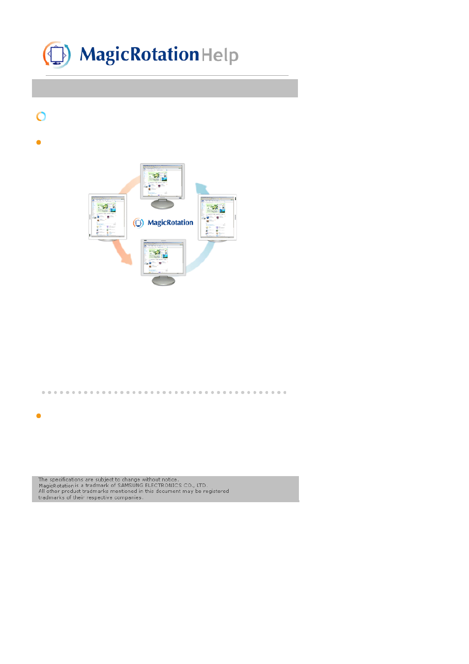 Magicrotation help, Overview, What is magicrotation | Basic function | Samsung LS20HABKBQ-XAA User Manual | Page 51 / 75